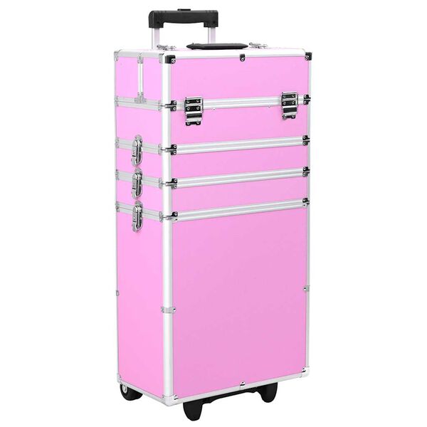 vidaXL makeupkuffert aluminium pink