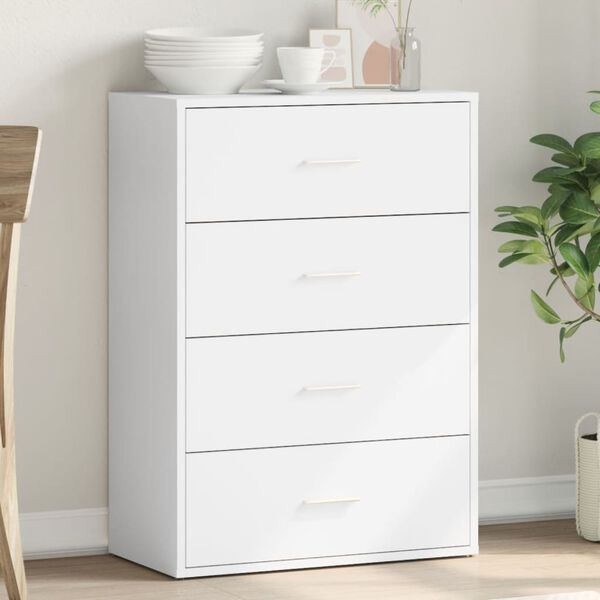 vidaXL skab 60x31x84 cm konstrueret træ hvid