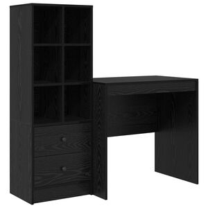 vidaXL Bord Sort eg 125,5 x 50 x 127 cm 2 stk.