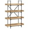 vidaXL bogreol med 4 hylder 100x33x145,5 cm konstrueret tr&aelig; sonoma-eg