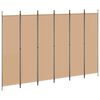 vidaXL 6-Paneler Rumdeler Beige 300 x 200 cm Stof