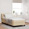 vidaXL Box spring seng med madras Creme 90 x 190 cm Stof