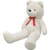 vidaXL bl&oslash;d plysbamse XXL 135 cm hvid