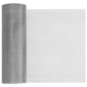 vidaXL Netsk&aelig;rm 20 x 500 cm 30 Mesh Rustfrit st&aring;l 201 S&oslash;lv