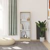 vidaXL bogreol med 3 hylder 40x24x109 cm konstrueret tr&aelig; hvid og eg
