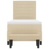 vidaXL Box spring seng med madras Creme 80 x 200 cm Stof