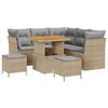 vidaXL Havesofa S&aelig;t 8 pcs Beige polyrattan