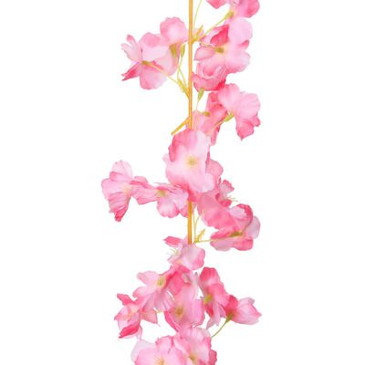 vidaXL kunstige blomsterguirlander 6 stk. 180 cm mørk pink