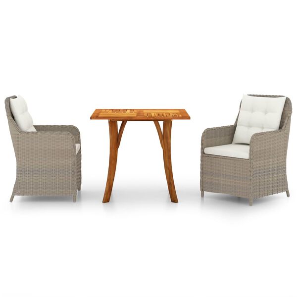 vidaXL spisebordss&aelig;t til haven 3 dele brun