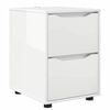vidaXL Opbevaringsskab 40 x 48 x 57 cm Konstrueret tr&aelig; H&oslash;j gloss hvid
