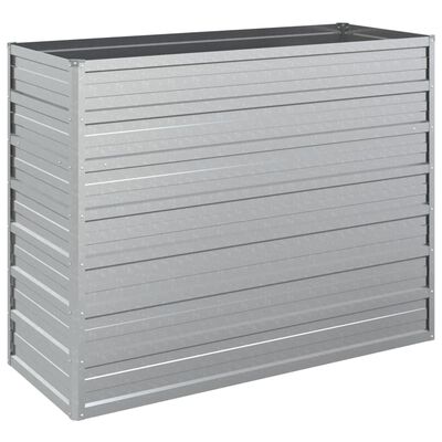 vidaXL højbed 100x40x77 cm galvaniseret stål sølvfarvet