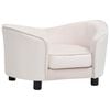 vidaXL hundesofa 69x49x40 cm plys og kunstl&aelig;der cremefarvet