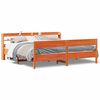 vidaXL sengeramme uden madras 200x200 cm massivt fyrretr&aelig; gyldenbrun