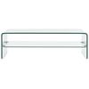 vidaXL sofabord 98 x 45 x 31 cm hærdet glas transparent