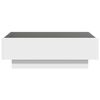 vidaXL sofabord med LED-lys 90x50x30 cm konstrueret tr&aelig; hvid