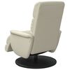 vidaXL lænestol med fodstøtte kunstlæder cremefarvet