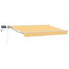 vidaXL Manuel markise-ramme med LED-lys Sandfarvet 4,5 &times; 3,5 m