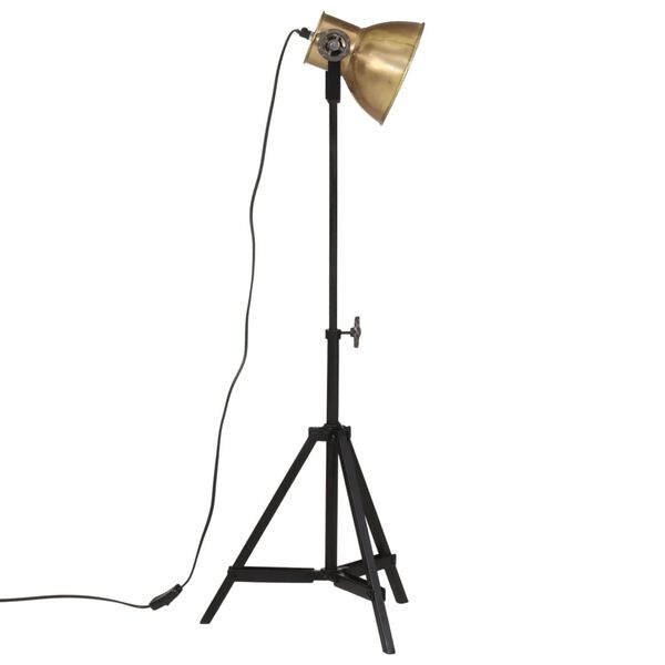 vidaXL gulvlampe 35x35x65/95 cm 25 W E27 antik messingfarve