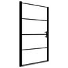 vidaXL brused&oslash;r 81x195 cm matteret h&aelig;rdet glas sort