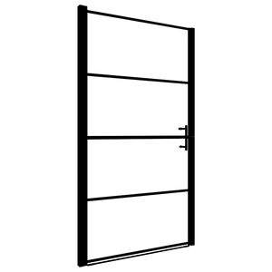 vidaXL brused&oslash;r 81x195 cm matteret h&aelig;rdet glas sort
