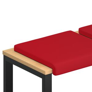 vidaXL B&aelig;nkpude 4 stk. Kunstl&aelig;der R&oslash;d Dybde 35 cm