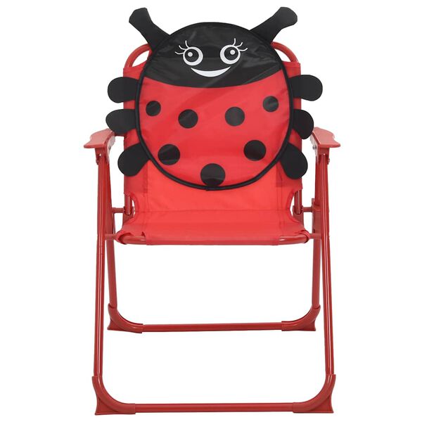 vidaXL udend&oslash;rs bistros&aelig;t til b&oslash;rn 3 dele med parasol r&oslash;d