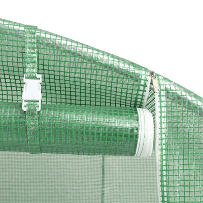 vidaXL drivhus med stålstel 4 m² 2x2x2 m grøn