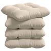 vidaXL S&aelig;depuder 4 stk. Mikrofiberstof Beige 40 x 40 cm