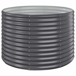 vidaXL plantekasse 100x100x68 cm galvaniseret st&aring;l antracitgr&aring;
