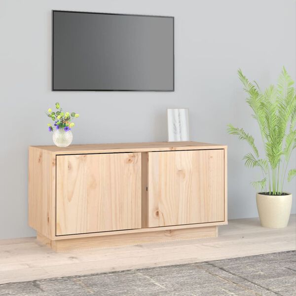 vidaXL tv-bord 80x35x40,5 cm massivt fyrretræ