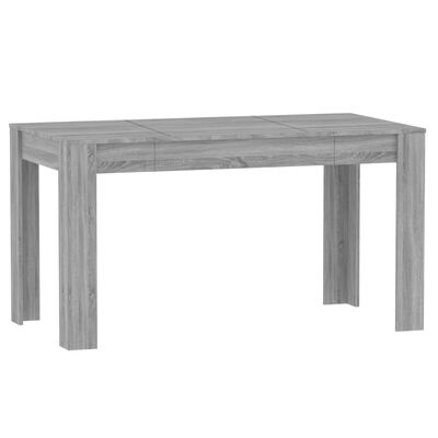 vidaXL spisebord 140x74,5x76 cm konstrueret træ grå sonoma-eg