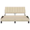 vidaXL sengeramme uden madras Hanko 140x200 cm stof cremefarvet