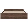 vidaXL sengeramme med skuffer 200x200 cm konstrueret tr&aelig; brunt eg