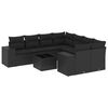 vidaXL sofas&aelig;t til haven 9 dele med hynder polyrattan sort