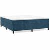 vidaXL Boxspring sengeramme M&oslash;rkebl&aring; 160x200 cm Fl&oslash;jl