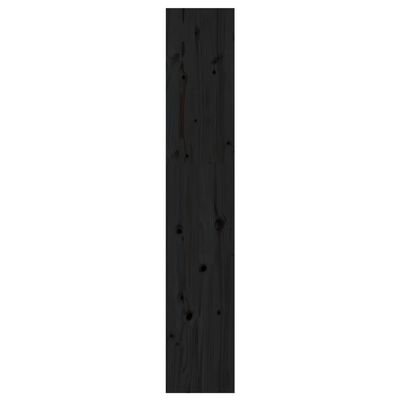 vidaXL bogreol/rumdeler 60x30x167,5 cm massivt fyrretræ sort