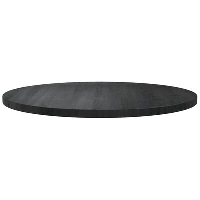 vidaXL bordplade Ø70x2,5 cm massivt fyrretræ sort