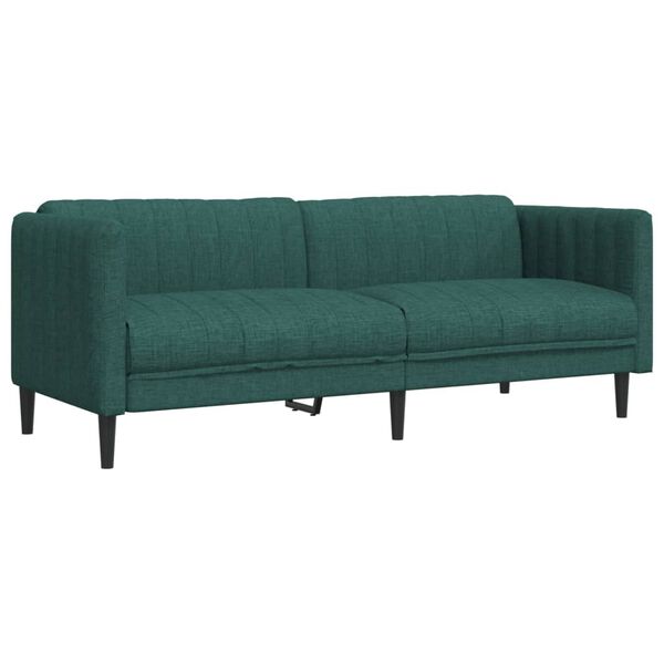 vidaXL 3-personers sofa stof mørkegrøn