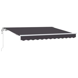 vidaXL Utr&aelig;kkelig Markise Antracit 250 x 200 cm Stof
