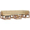 vidaXL Udend&oslash;rs sofagruppe med pude 8 pcs Naturlig og Beige