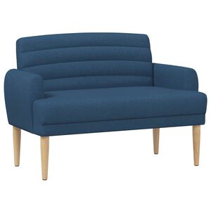 vidaXL L&aelig;nestol med knap tufting Bl&aring; 116 x 67 x 80 cm Stof