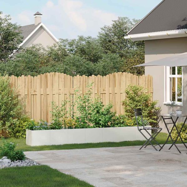 vidaXL plantekasse hvid 280x40x40 cm koldvalset st&aring;l