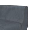vidaXL L-formet sovesofa 275x140x70 cm velour m&oslash;rkegr&aring;