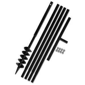 P&aelig;lebor med h&aring;ndtag, 100 mm, med forl&aelig;ngerr&oslash;r, 5 m, st&aring;l