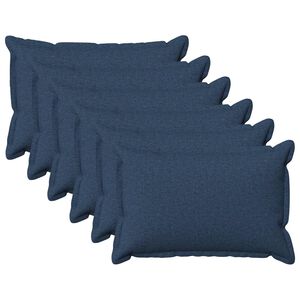 vidaXL Pude med pude HOUTEN 6 stk. Bl&aring; Faux Linned
