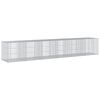 vidaXL gabionkurv med cover 600x100x100 cm galvaniseret jern