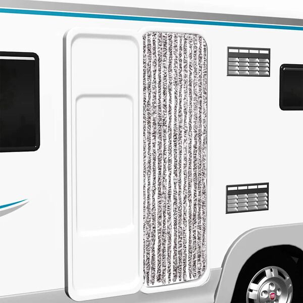 vidaXL insektgardin 56x200 cm chenille brun og beige