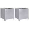 vidaXL plantekrukker 2 stk. 40x40x40 cm galvaniseret st&aring;l