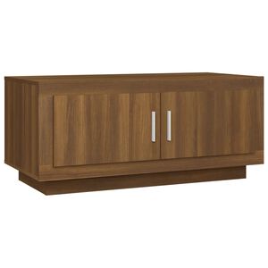 vidaXL sofabord 102x50x45 cm konstrueret tr&aelig; brun egetr&aelig;sfarve