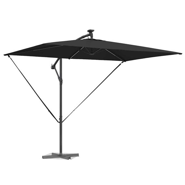 vidaXL Kantilever bananparasol Sort 294 x 200 x 254 cm